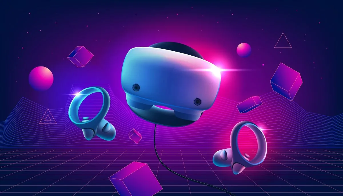 VR headset and controllers